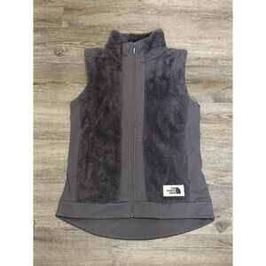 The North Face Women’s Furry Fleece Vest Gray Small Full Zip Outdoors Gorp Core
